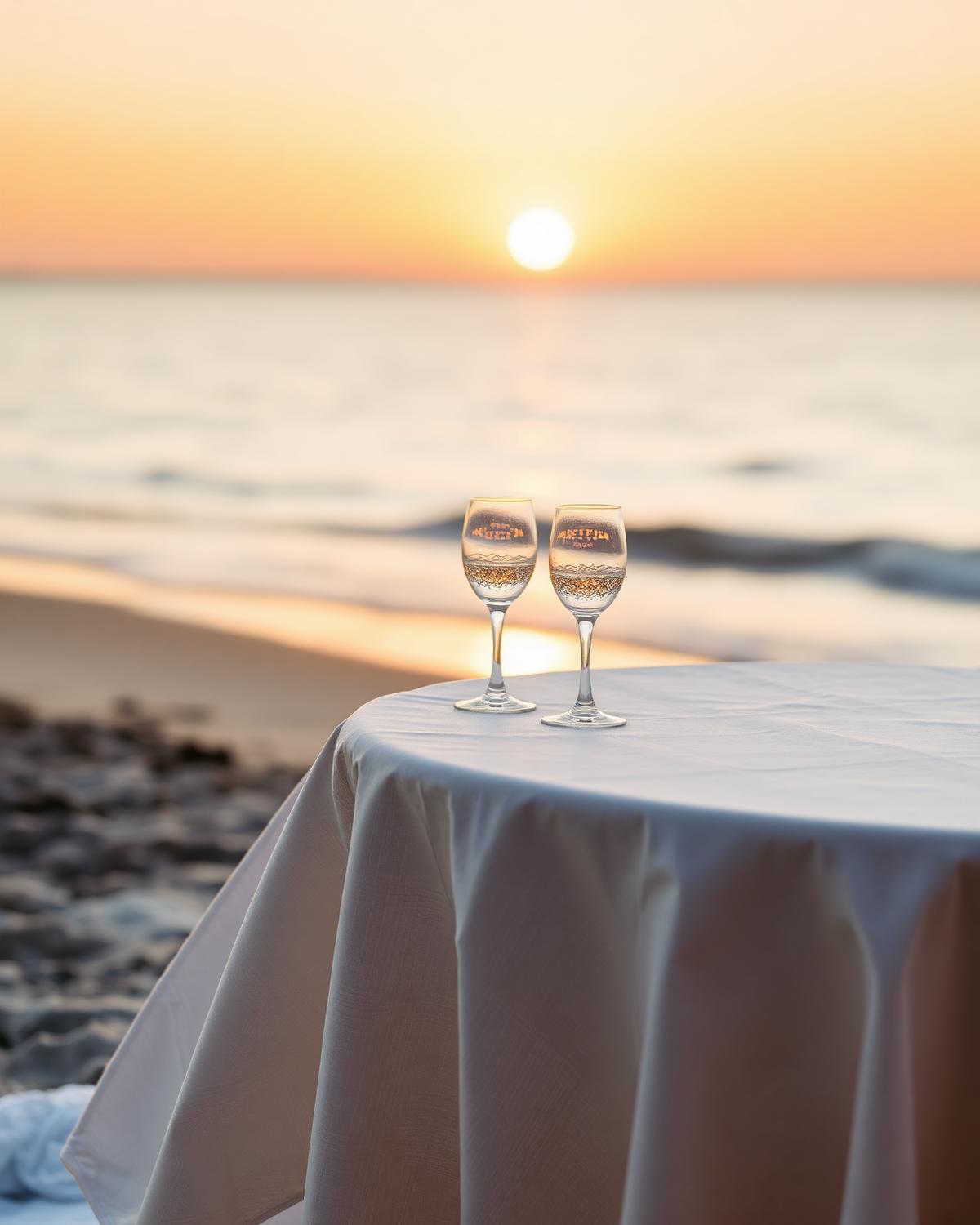 Dinner for two at sunset